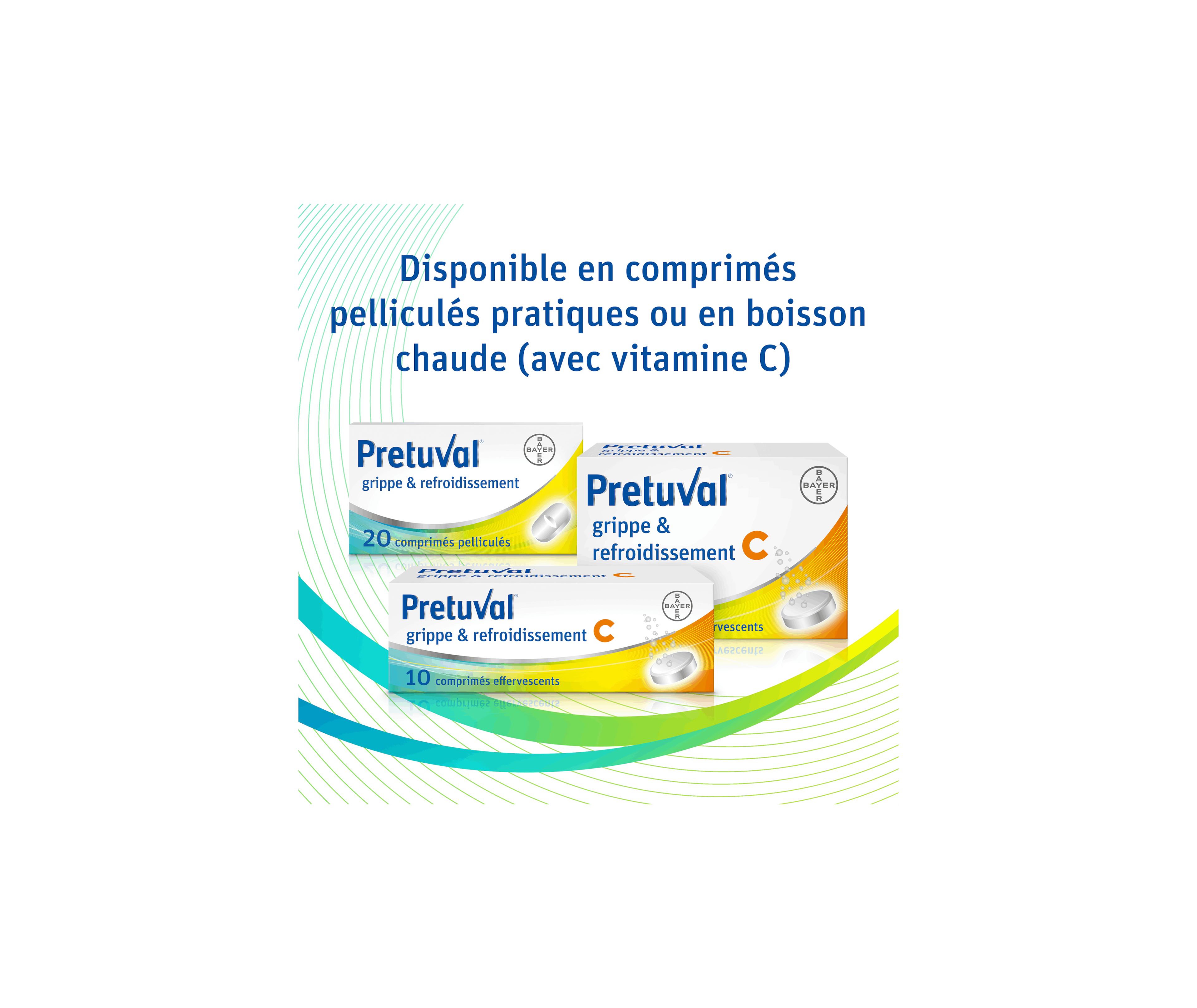 Pretuval® grippe & refroidissement C – 10 comprimés effervescents