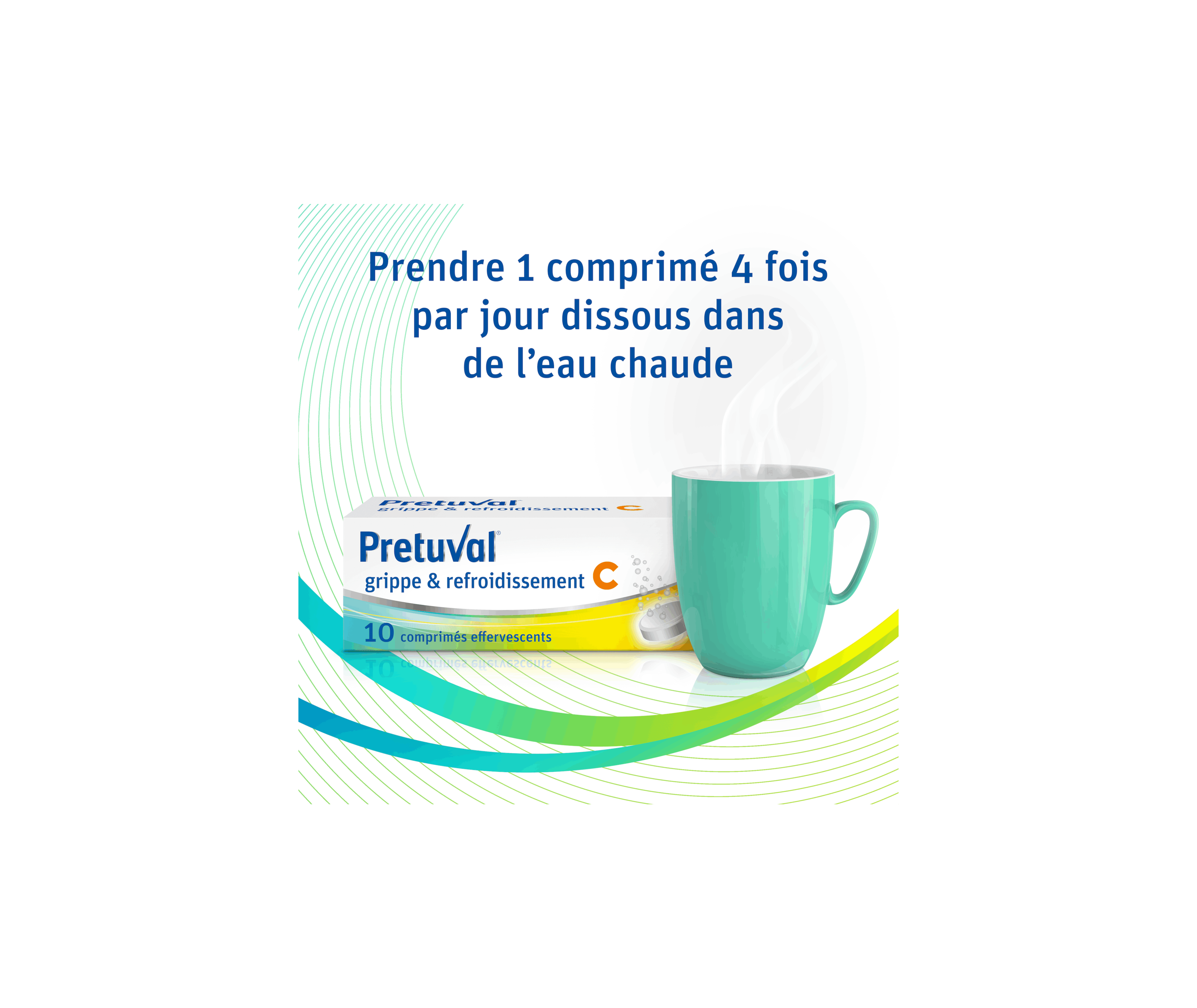 Pretuval® grippe & refroidissement C – 10 comprimés effervescents