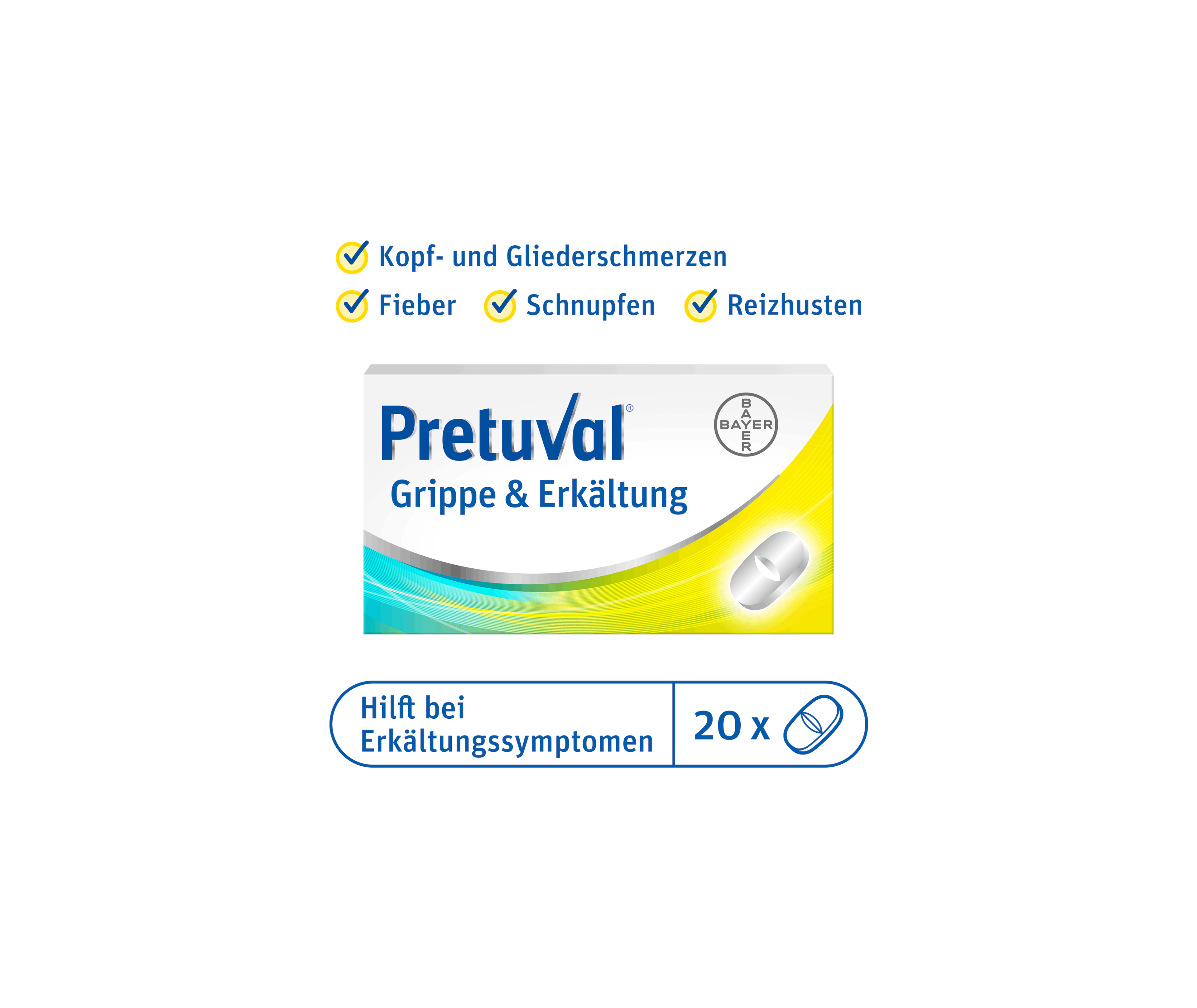 Pretuval® Grippe & Erkältung - 20 Filmtabletten