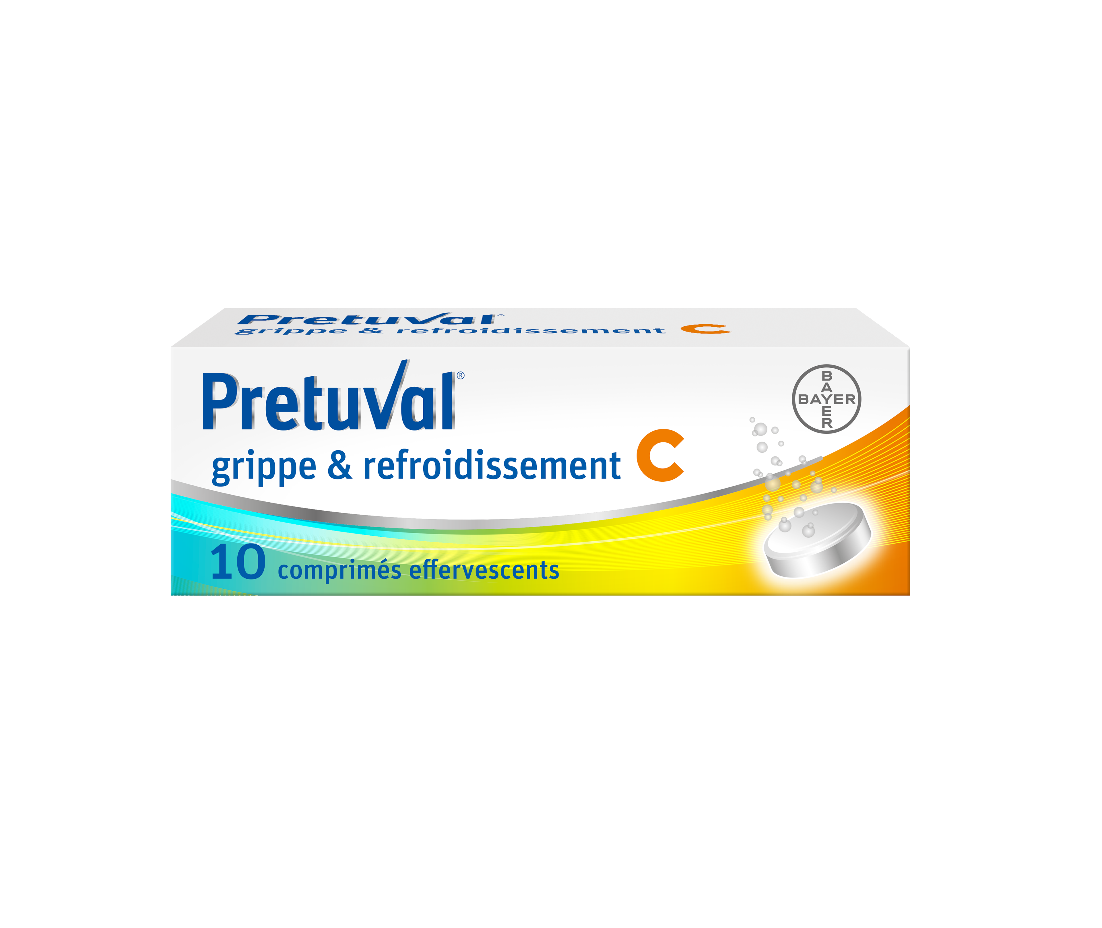 Pretuval® grippe & refroidissement C – 10 comprimés effervescents