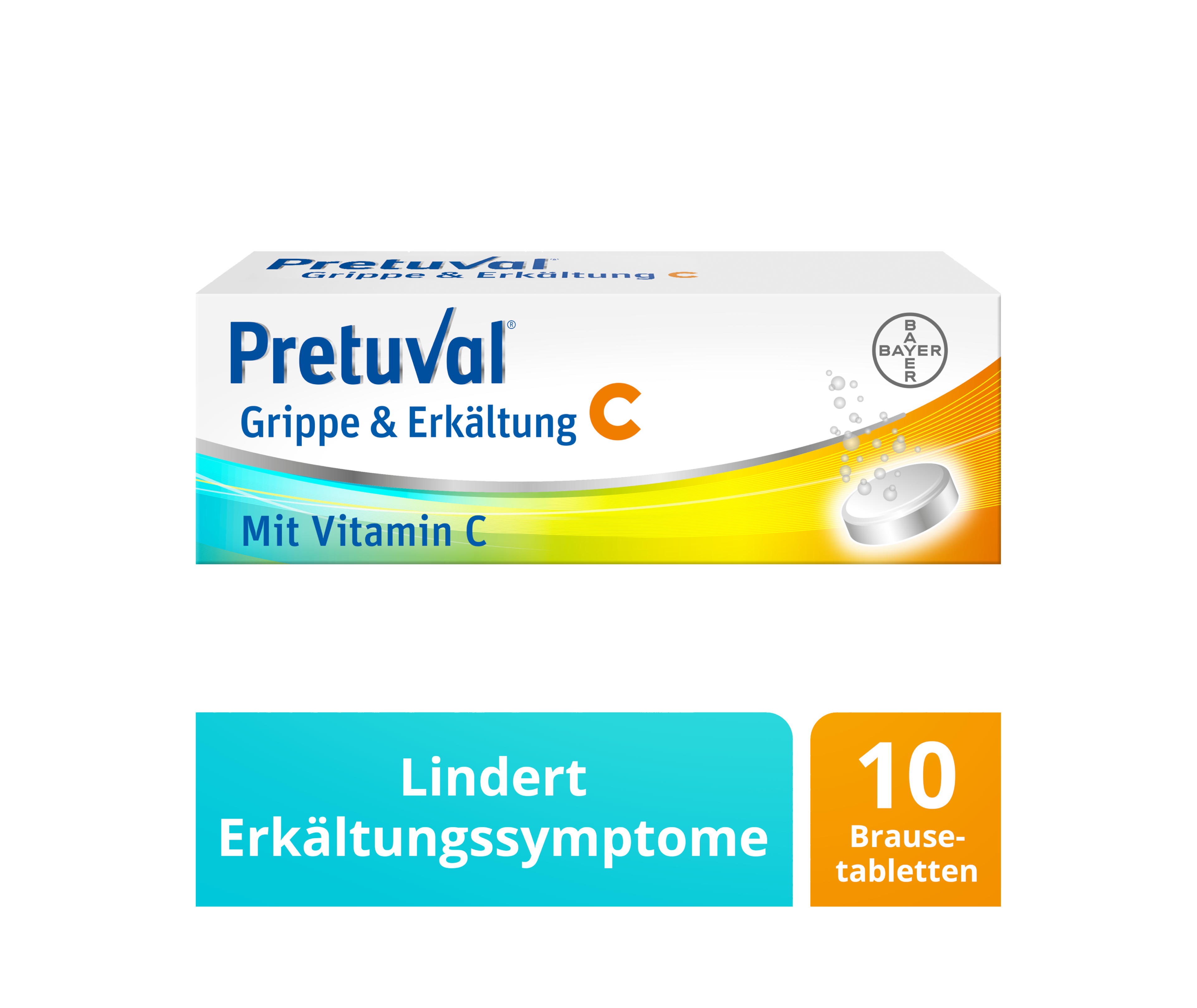 Pretuval® Grippe & Erkältung C – 10 Brausetabletten