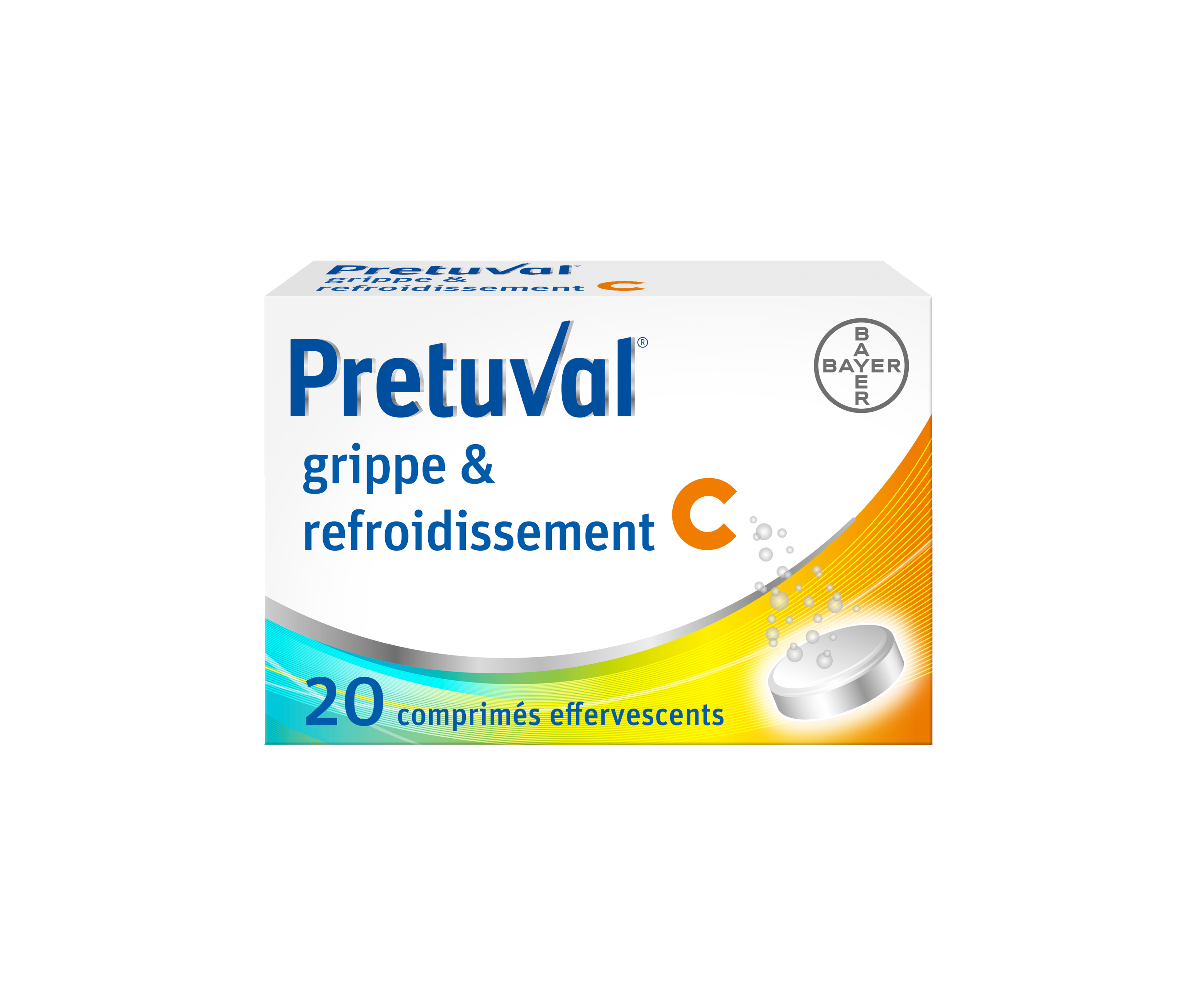 Pretuval® grippe & refroidissement C – 20 comprimés effervescents