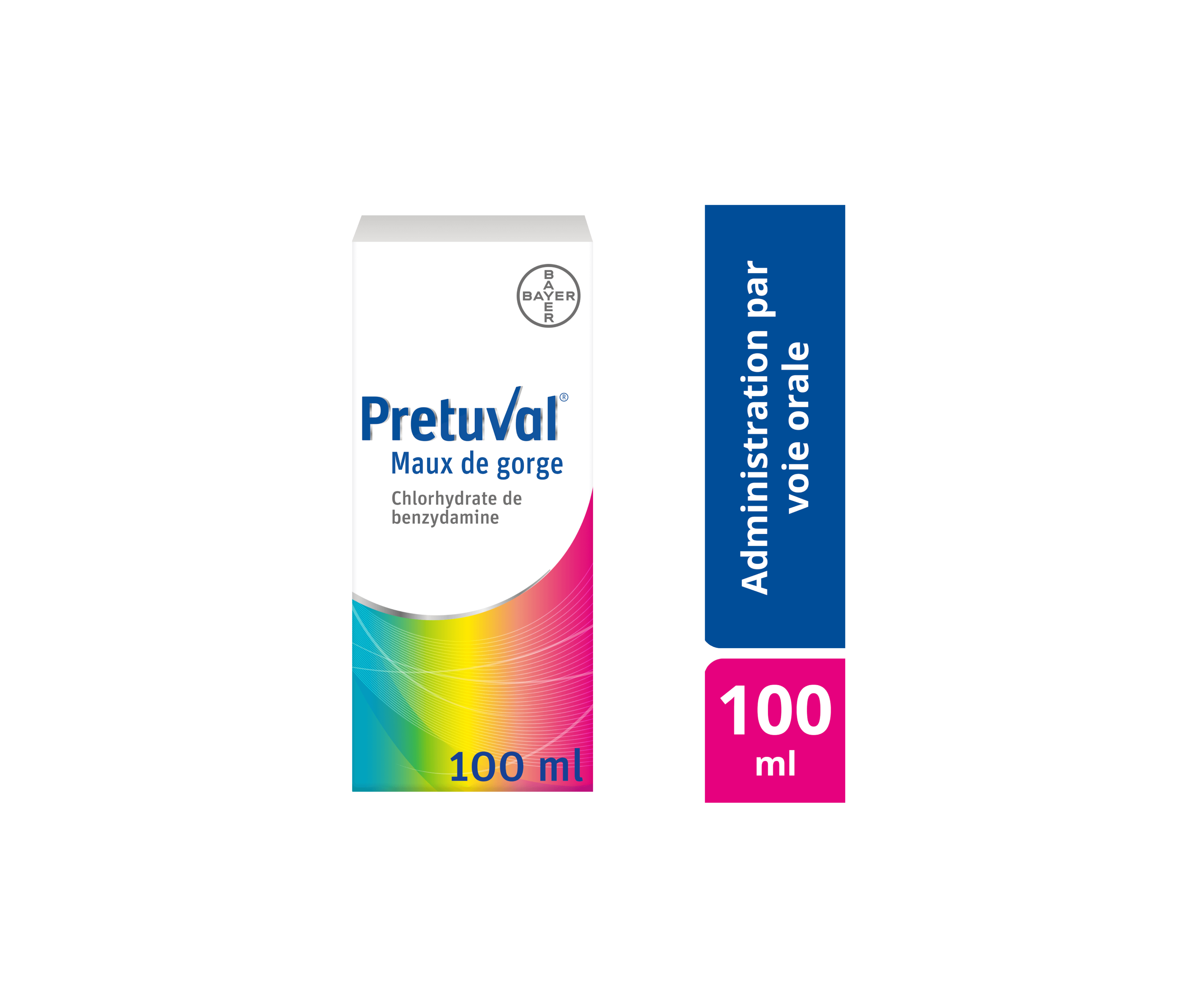 Pretuval® Maux de gorge – solution (100 ml) ou spray (30 ml)