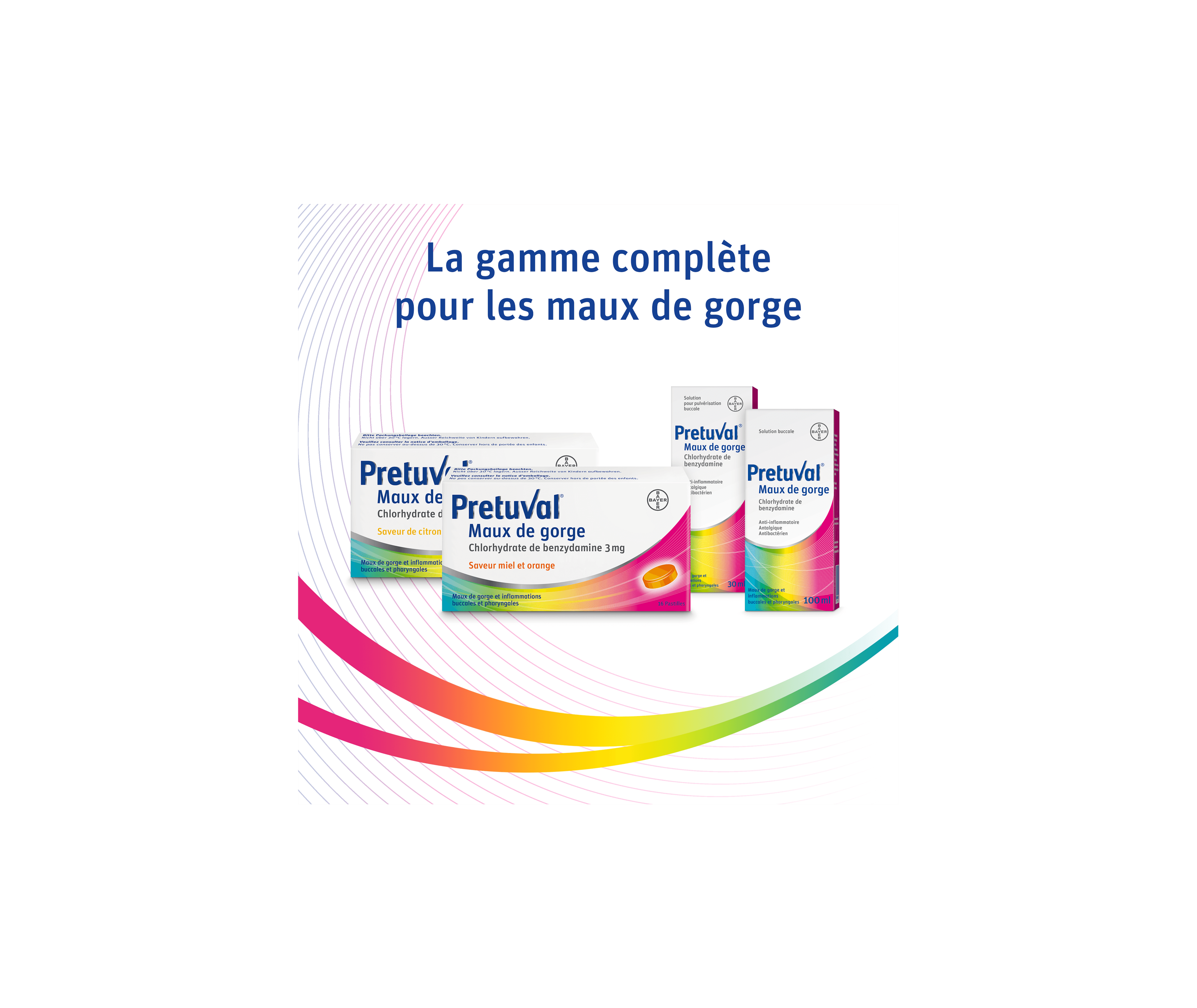 Pretuval® Maux de gorge Pastilles à sucer Goût citron et miel-orange