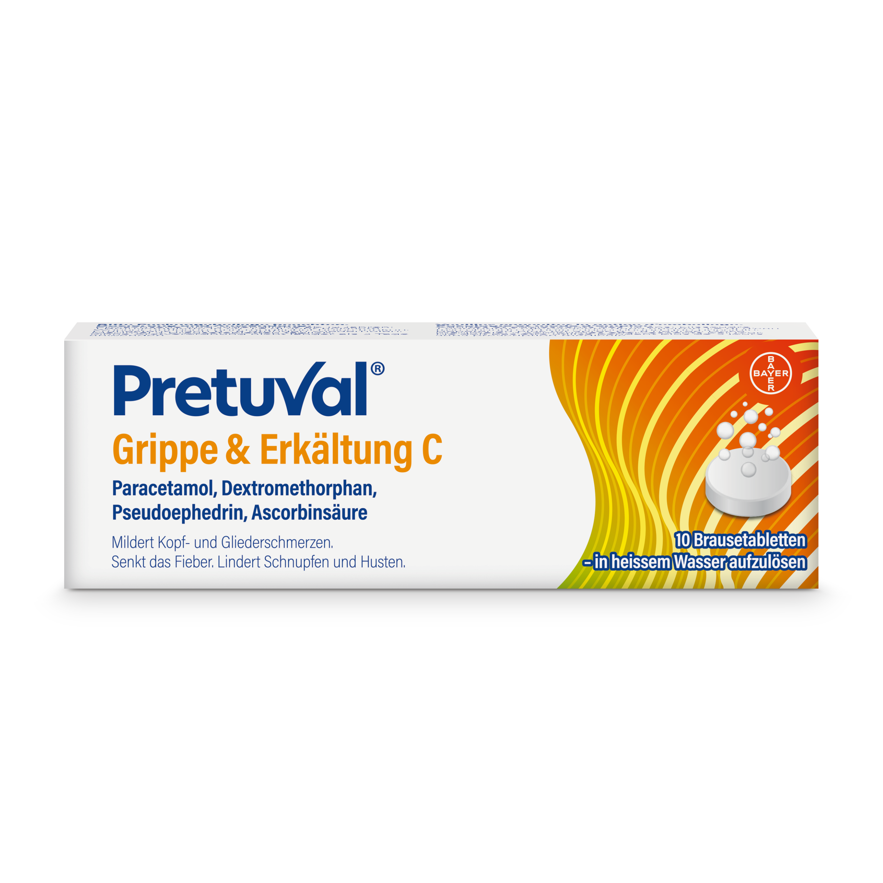 Pretuval® Grippe & Erkältung C – 10 Brausetabletten