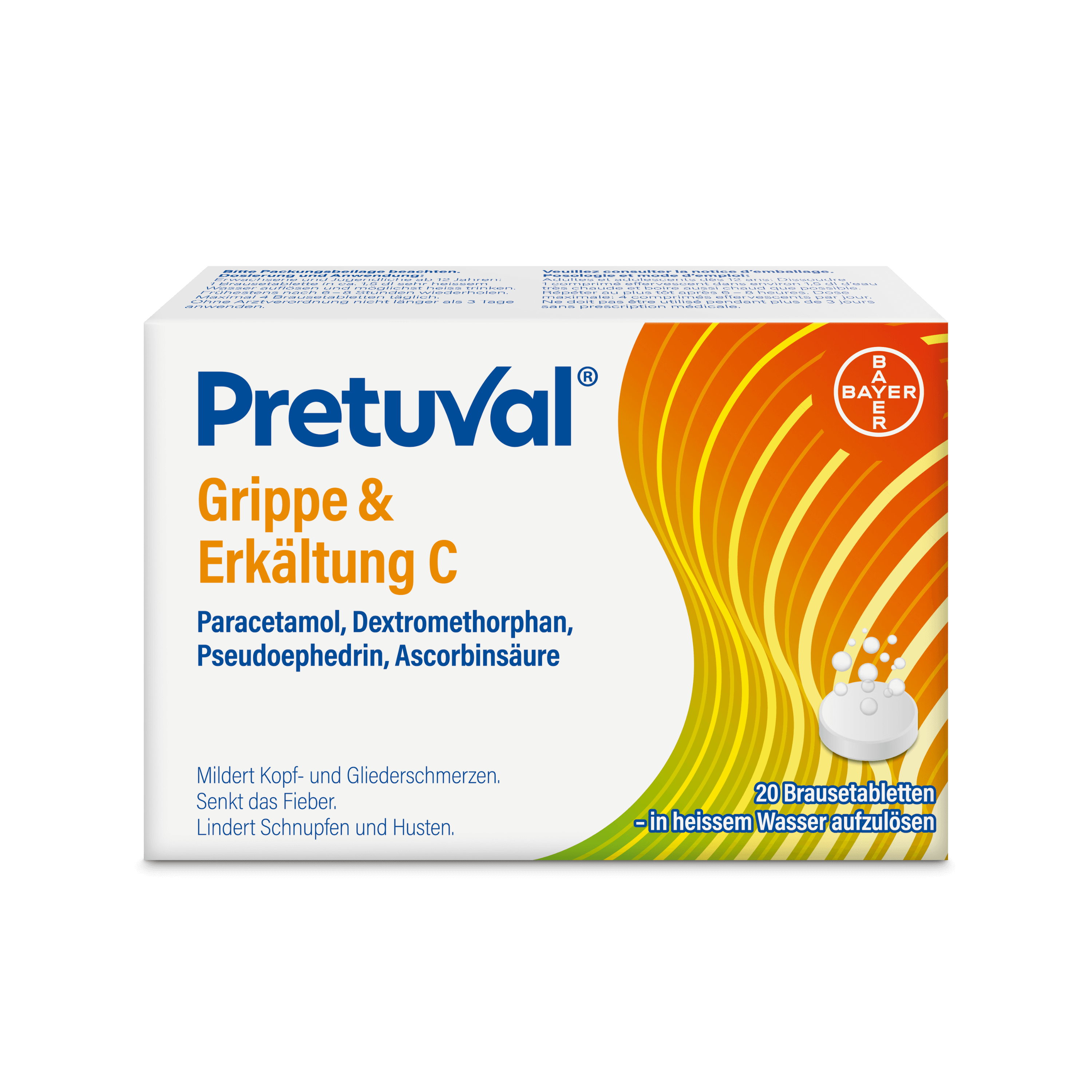 Pretuval® Grippe & Erkältung C – 20 Brausetabletten