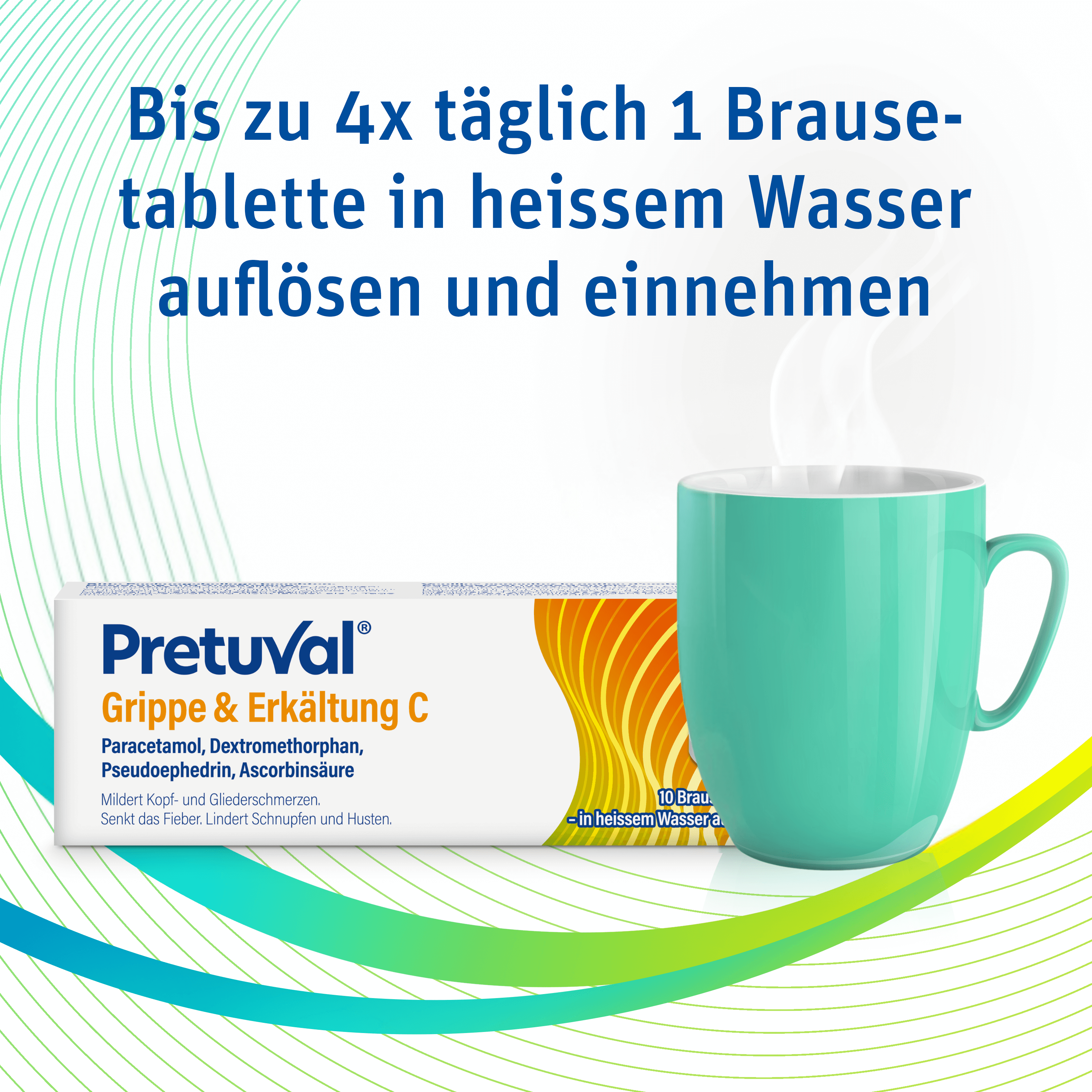 Pretuval® Grippe & Erkältung C – 10 Brausetabletten