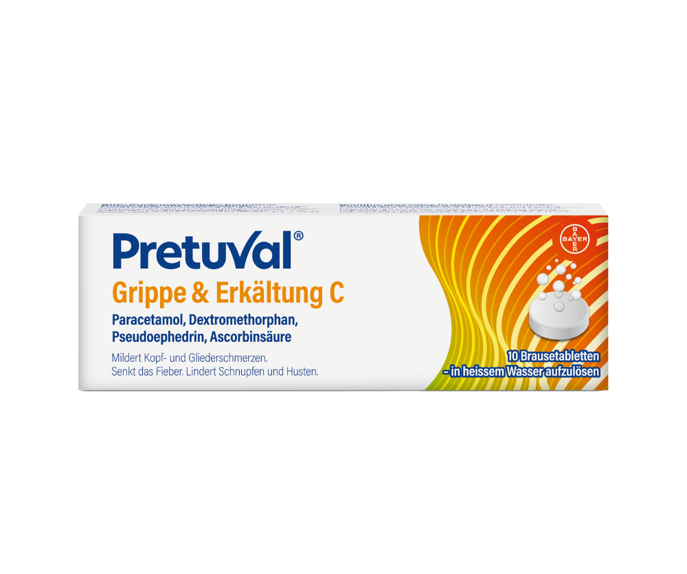 Pretuval® Grippe & Erkältung C – 10 Brausetabletten