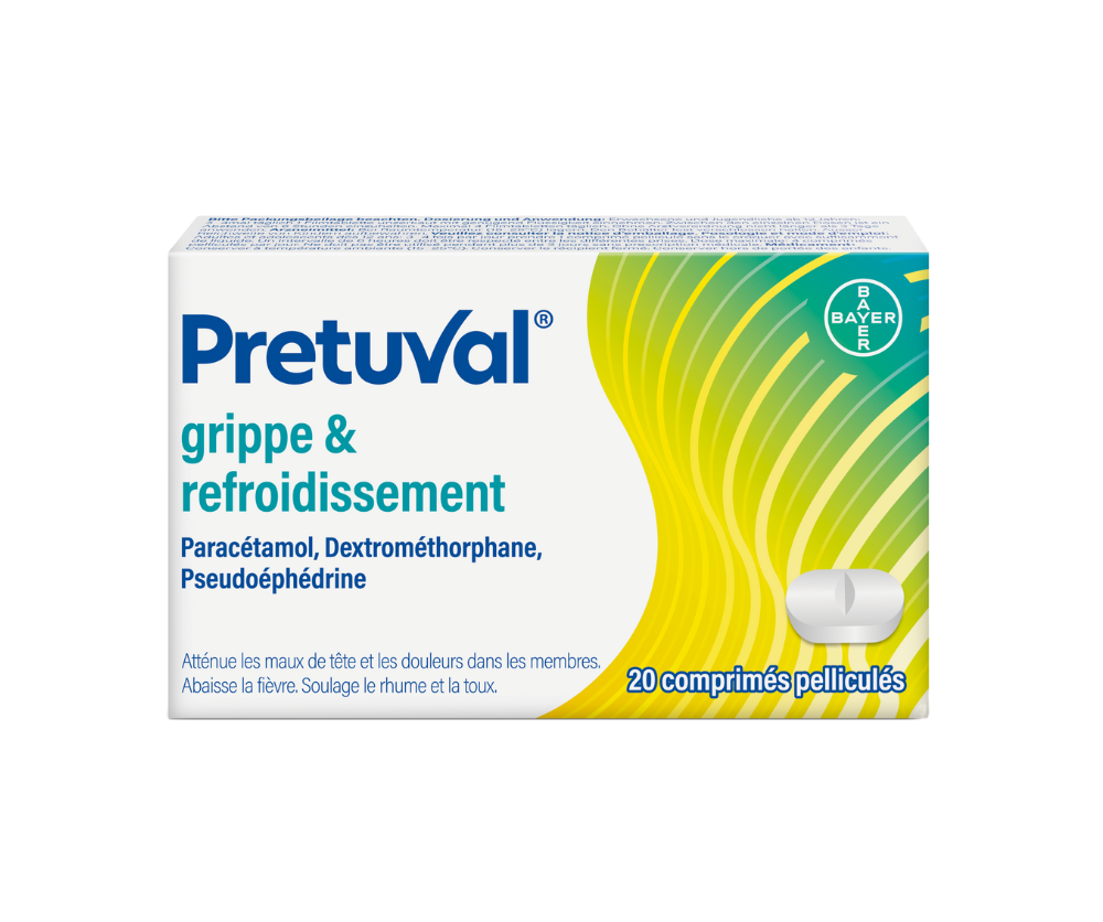 Pretuval® grippe & refroidissement – 20 comprimés pelliculés