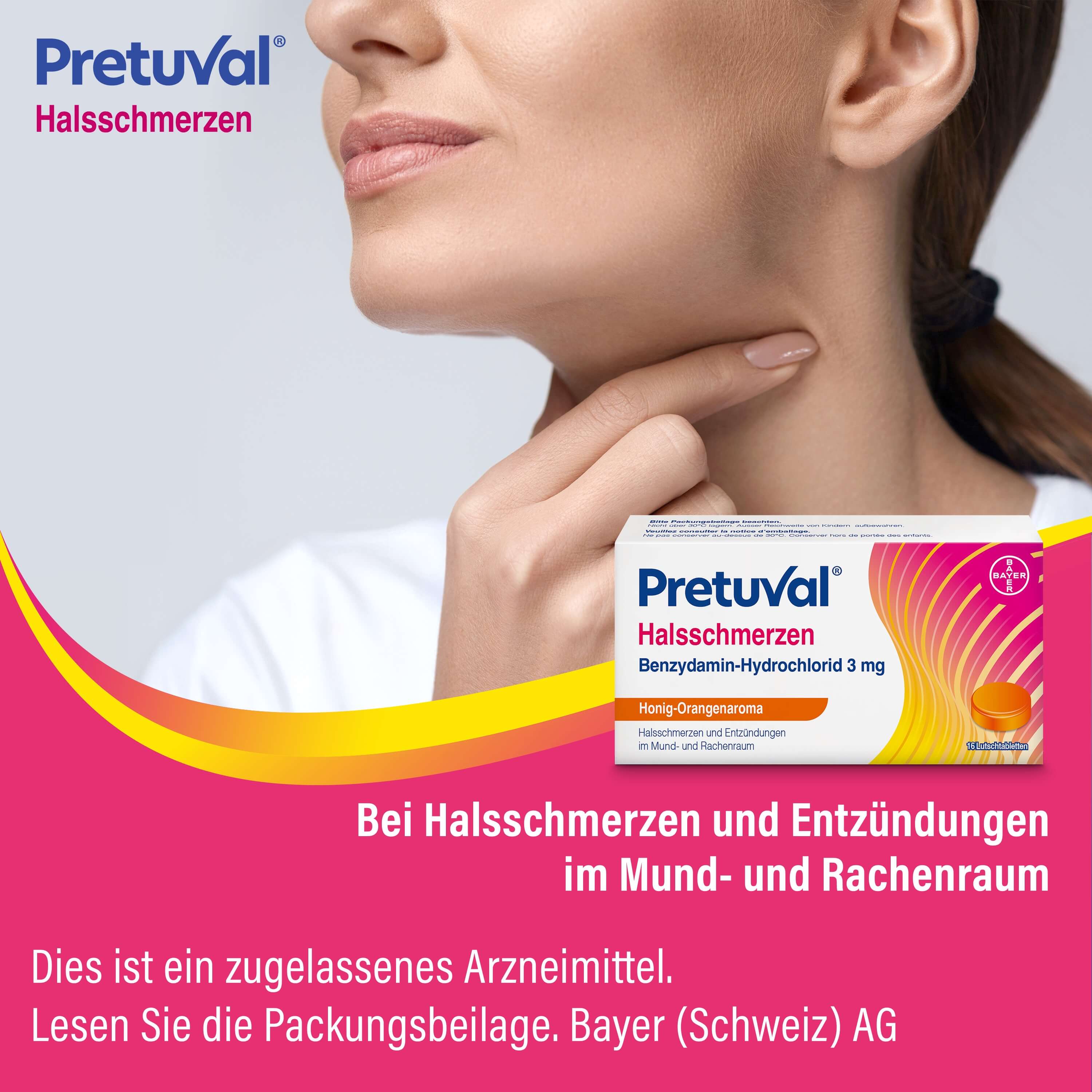 Pretuval Halsschmerzen Lutschtabletten