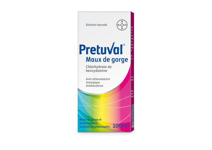 Pretuval® Maux de gorge - Solution Packshot
